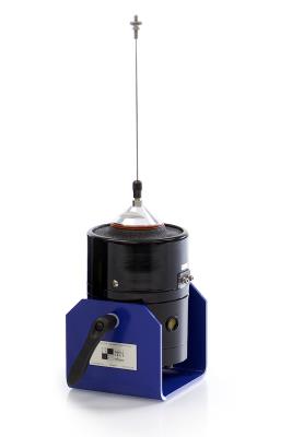 modal shaker, 58 n (13 lbf) pk sine force, 18 mm (0.7) pk-pk stroke, with adjustable collet stinger attachment and through-hole armature design, includes 2000x03 accessory kit and trunnion mounting base.